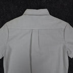 Dee Cee Short Sleeve Button Up Womens 14 Vintage Gray Striped Made in USA Shirt - take2supply