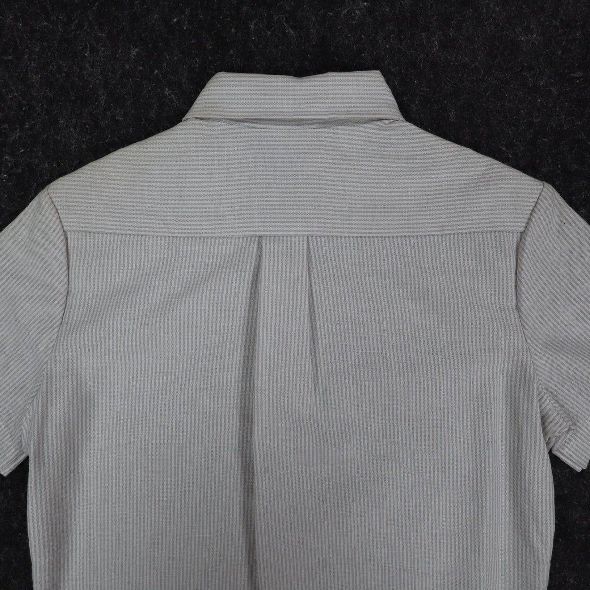 Dee Cee Short Sleeve Button Up Womens 14 Vintage Gray Striped Made in USA Shirt - take2supply