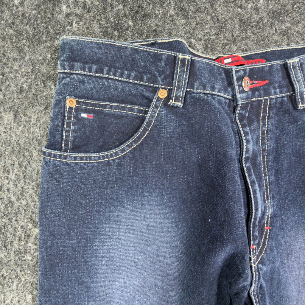 Tommy Hilfiger Y2K Freedom Fit Jeans Boy 20 Blue Cotton NWT Deadstock Baggy - take2supply