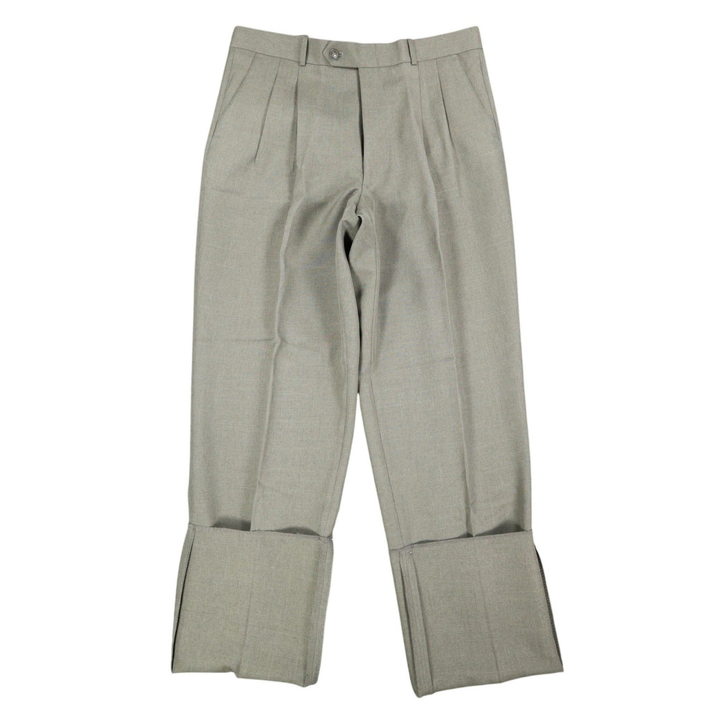 Gino Cappeli Dress Pants Mens 33 Vintage Olive Green Pleated James Deadstock - take2supply