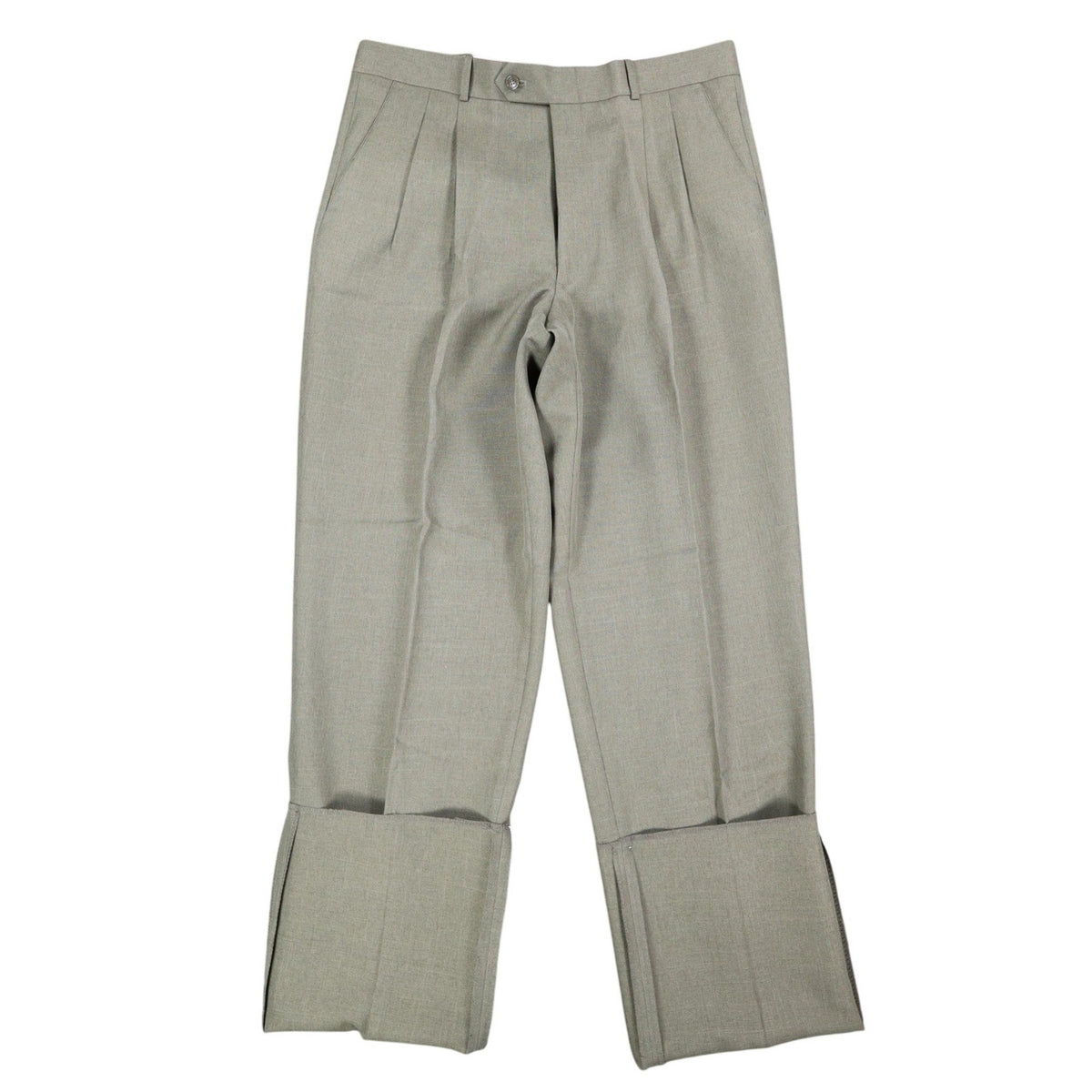 Gino Cappeli Dress Pants Mens 33 Vintage Olive Green Pleated James Deadstock - take2supply