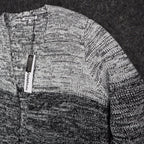 VioletRuby Cardigan Womens Medium Black Grey Ombre Open Front Longline Duster - take2supply