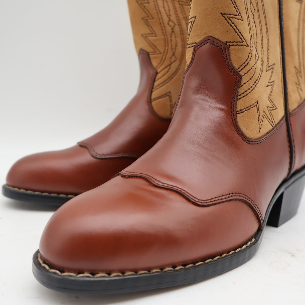 Durango Western Boots Kids Size 3 D Vintage 2004 Brown Tan Leather Lil Legends - take2supply