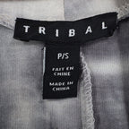 Tribal Cardigan Womens Small Gray Tie Dye Open Front Lightweight Jersey Knit NEW - take2supply