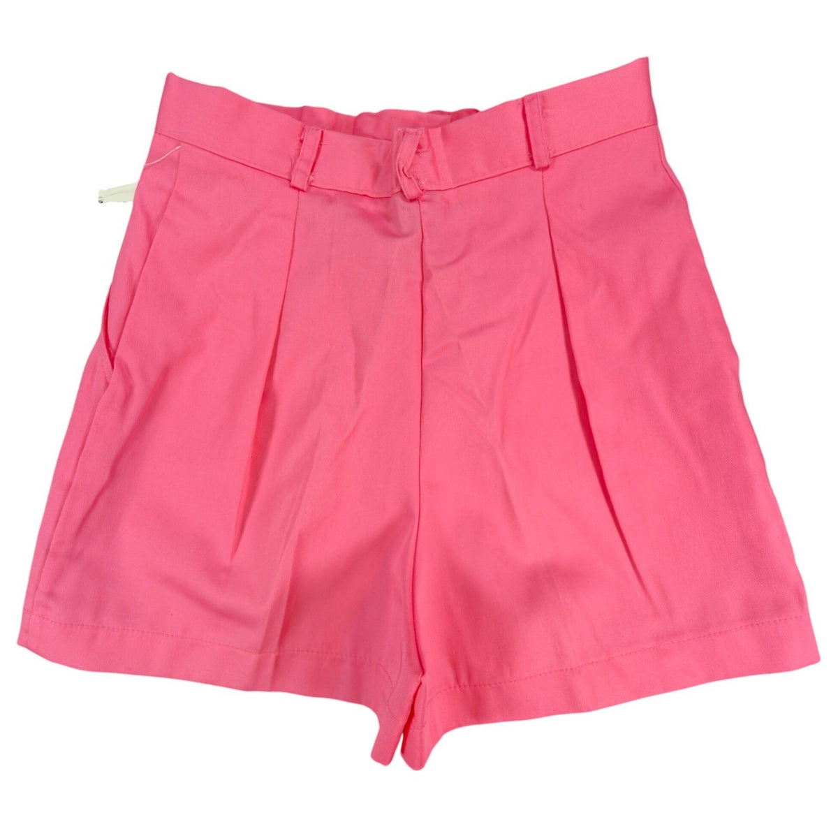 Gazelle Pleated Shorts Womens 5/6 Pink Cotton High Waist Vintage 80s USA - take2supply