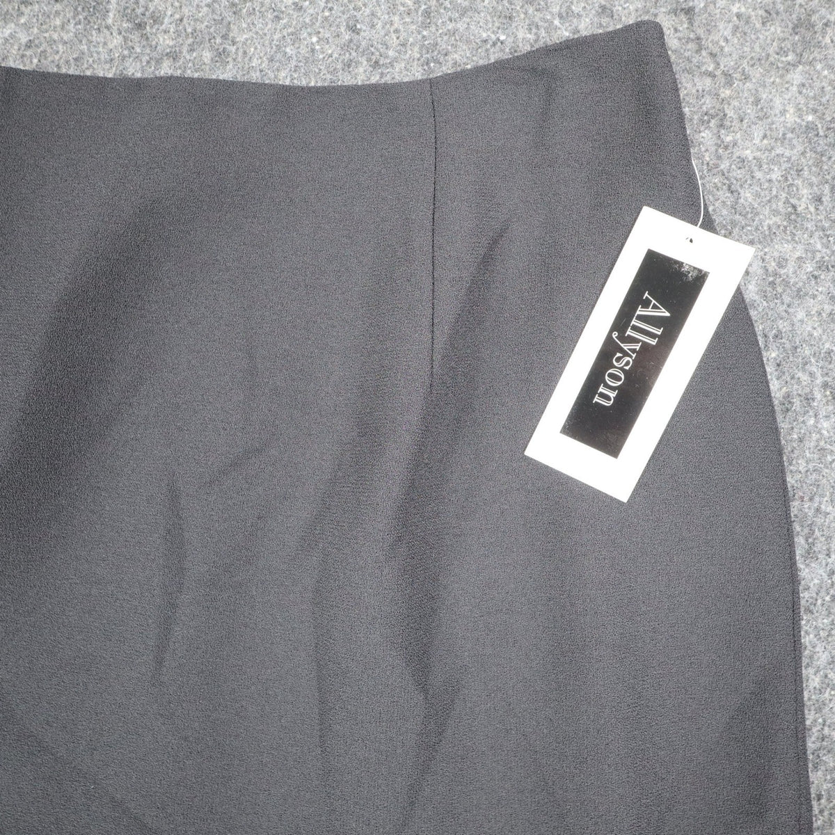 Allyson A-Line Skirt Womens 12 Vintage 90s Black Polyester Lined Career Wear - take2supply
