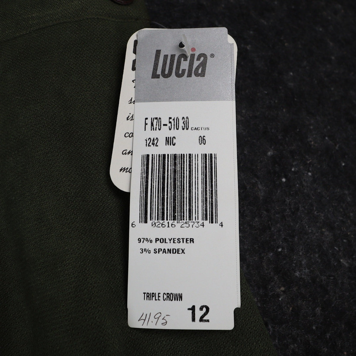 Lucia Trousers Womens 12 Vintage 90s Cactus Green Stretch Straight Leg Pants NWT - take2supply