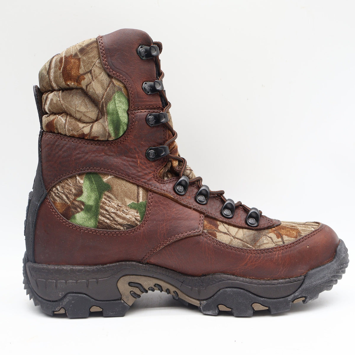Rocky Lynx 400 SIQ Hunting Boots Mens 8.5 M Brown Leather Camo Thinsulate 7395 - take2supply