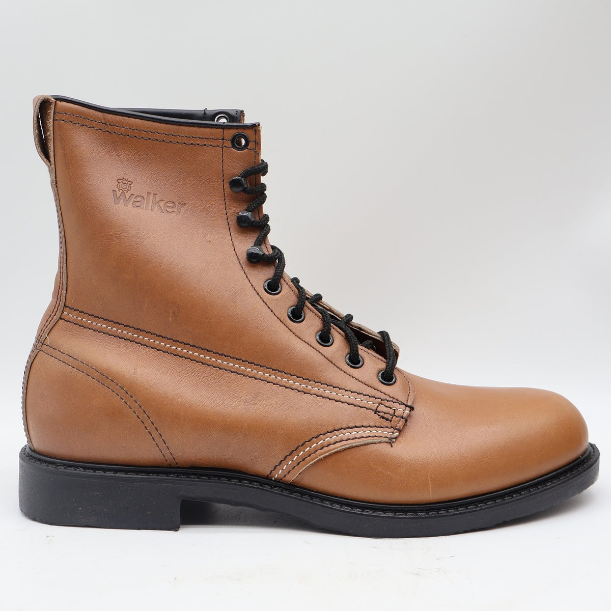 Walker Work Boots Mens 11 Vintage USA Leather Tan Brown Lace Up 8 Inch 709 NEW - take2supply