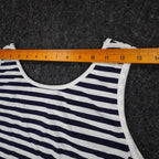 Palmetto's Striped Tank Top Womens Medium Vintage Deadstock Navy White A1992227 - take2supply
