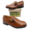 Young Explorers Lyons Monk Strap Shoes Boys 12.5 Vintage Deadstock Brown Leather - take2supply