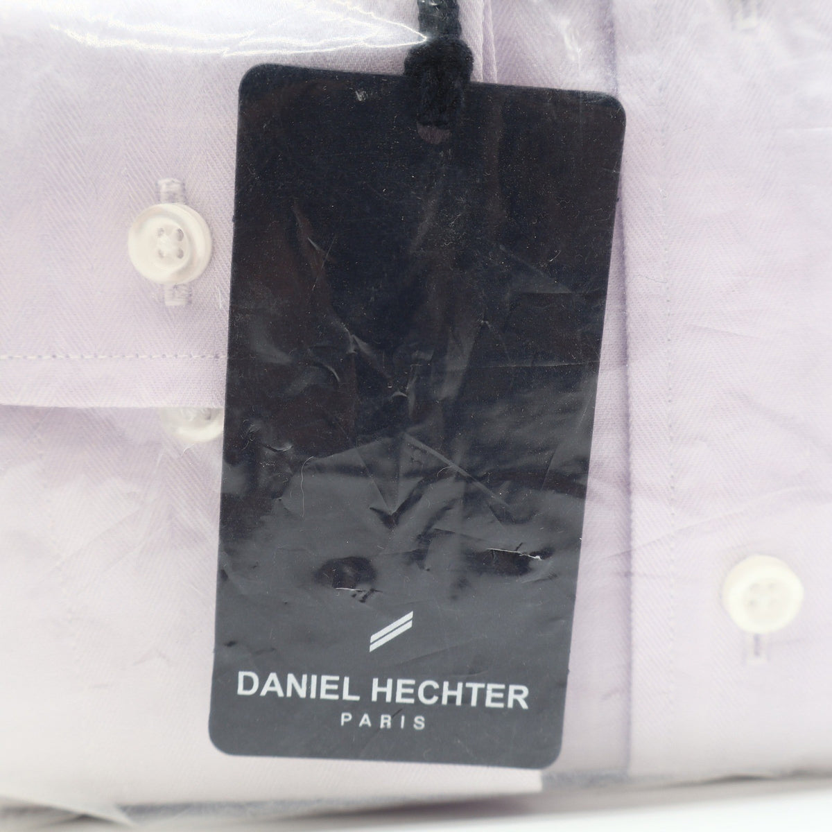 Daniel Hechter Shirt 15.5 34/35 Lilac Herringbone Non Iron Cotton New Packaged - take2supply