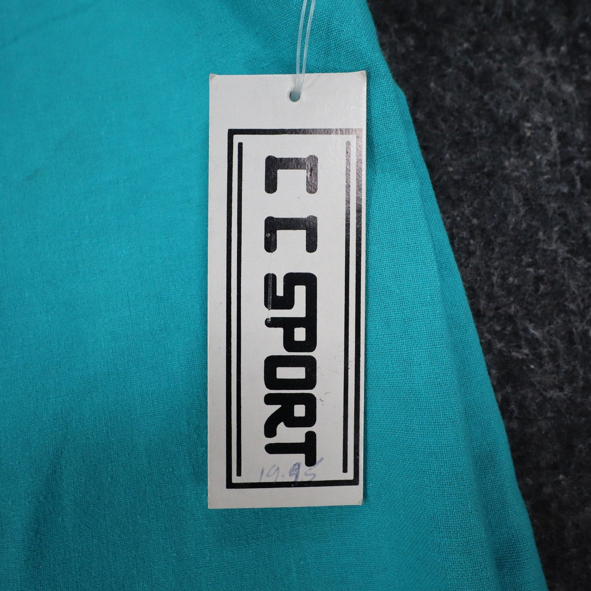 CC Sport Polo Shirt Mens 2XLT Vintage 90s Teal Cotton Blend Banded Bottom NWT - take2supply