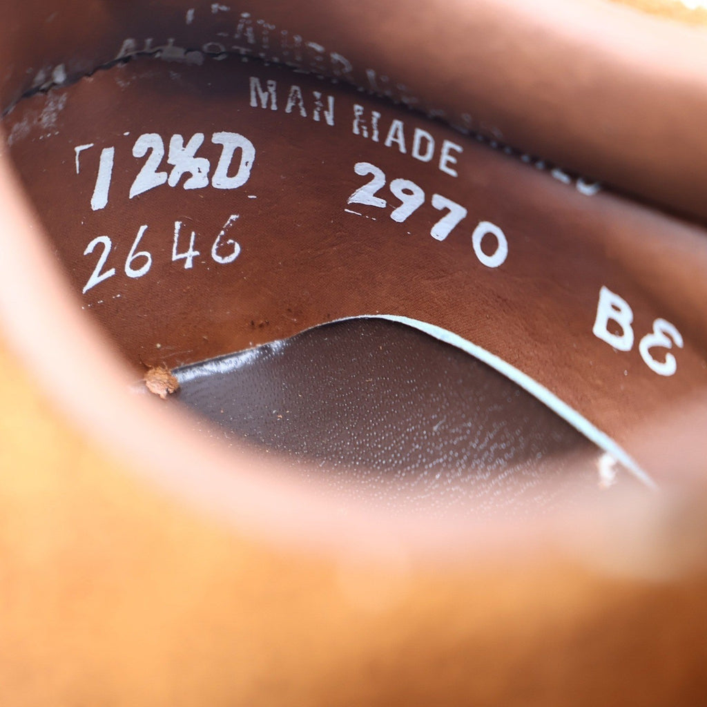 Walker Suede Oxford Shoes Mens 12.5D Vintage Deadstock Rust Brown Gum Sole 2646 - take2supply