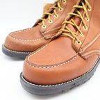 Tuff-Welt Work Boots Mens 7 Vintage Brown Full Grain Leather Moc Toe USA 332 - take2supply
