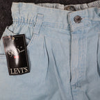 Levi's 917 Shorts Womens 12 Vintage 90s Light Wash Denim Made in USA Deadstock - take2supply