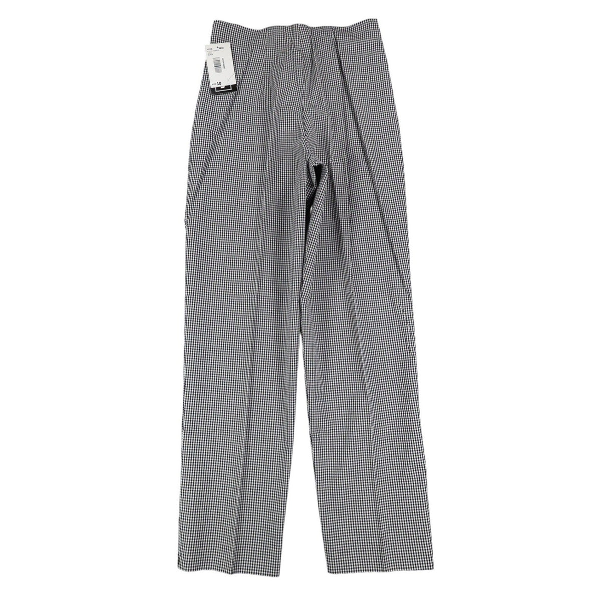Southern Lady Gingham Pants Womens 10 Black White Stretch Straight Leg New C858 - take2supply
