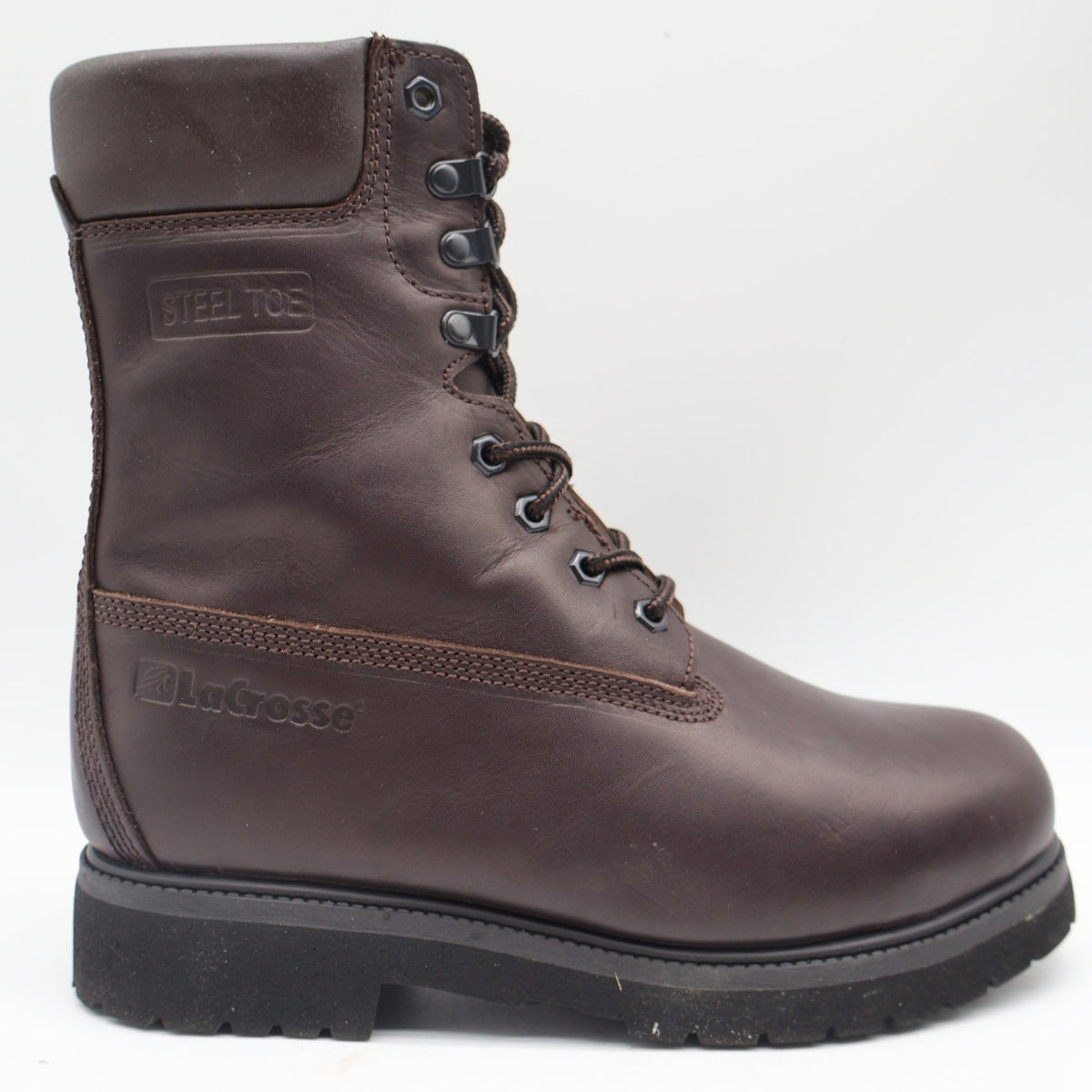LaCrosse Caribou II Boots Mens 9 Vintage Brown Leather Steel Toe Thinsulate USA - take2supply