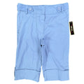 Amy Byer Y2K Bermuda Shorts Girls 12 Blue Cotton Stretch Cuffed New - take2supply