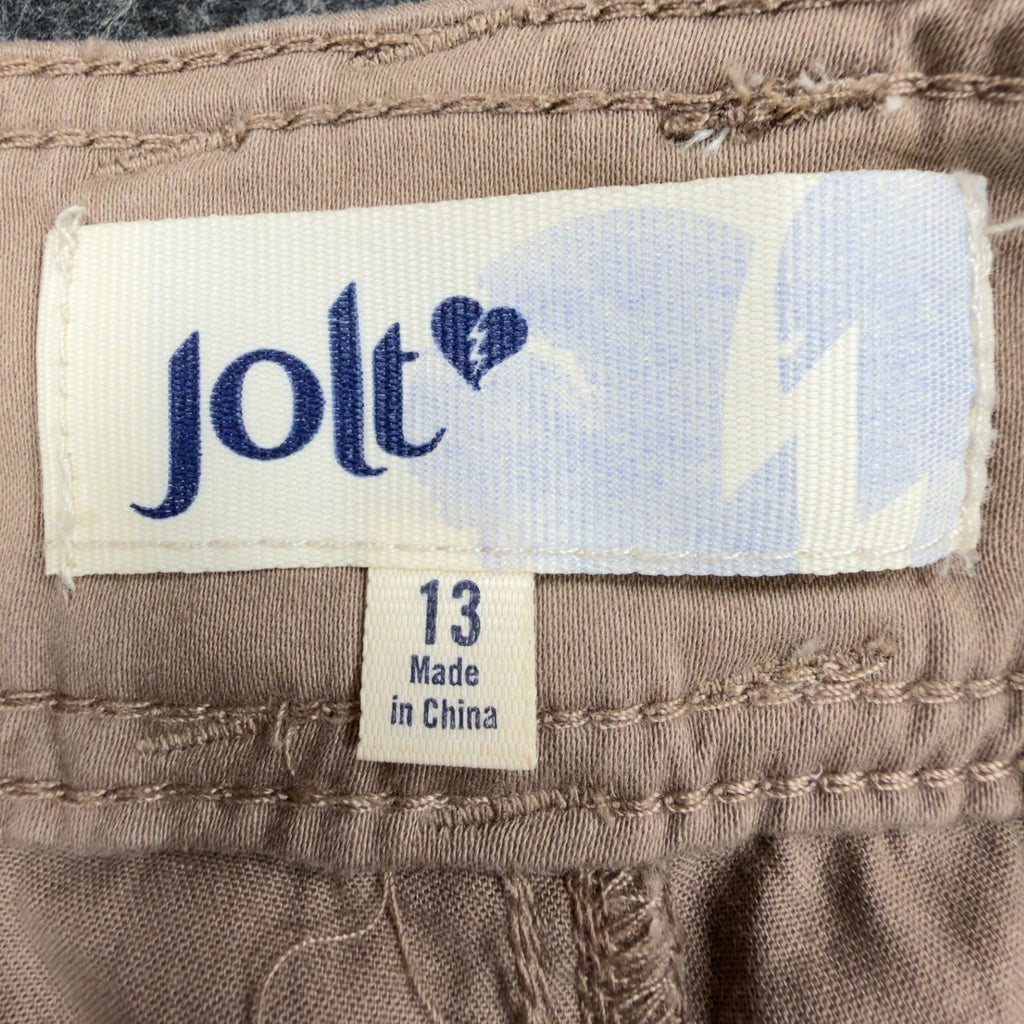 Jolt Y2K Flare Leg Trousers Juniors 13 Khaki Cotton Blend NWT - take2supply