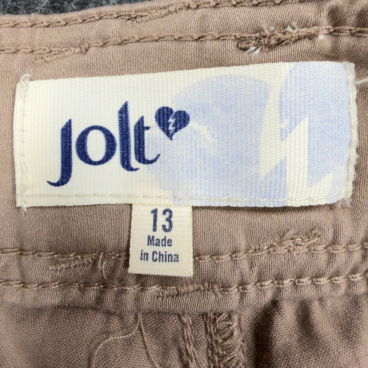Jolt Y2K Flare Leg Trousers Juniors 13 Khaki Cotton Blend NWT - take2supply