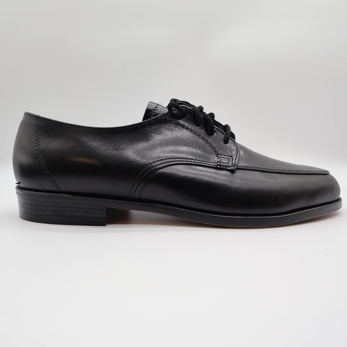 Barclay Moc Toe Derby Shoes Mens 9 EEE Black Leather Made in USA 98006 Wide - take2supply