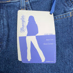 Wrangler Y2K Cowboy Cut Jeans Womens 9/10x34 Blue Denim Bootcut New C717 - take2supply
