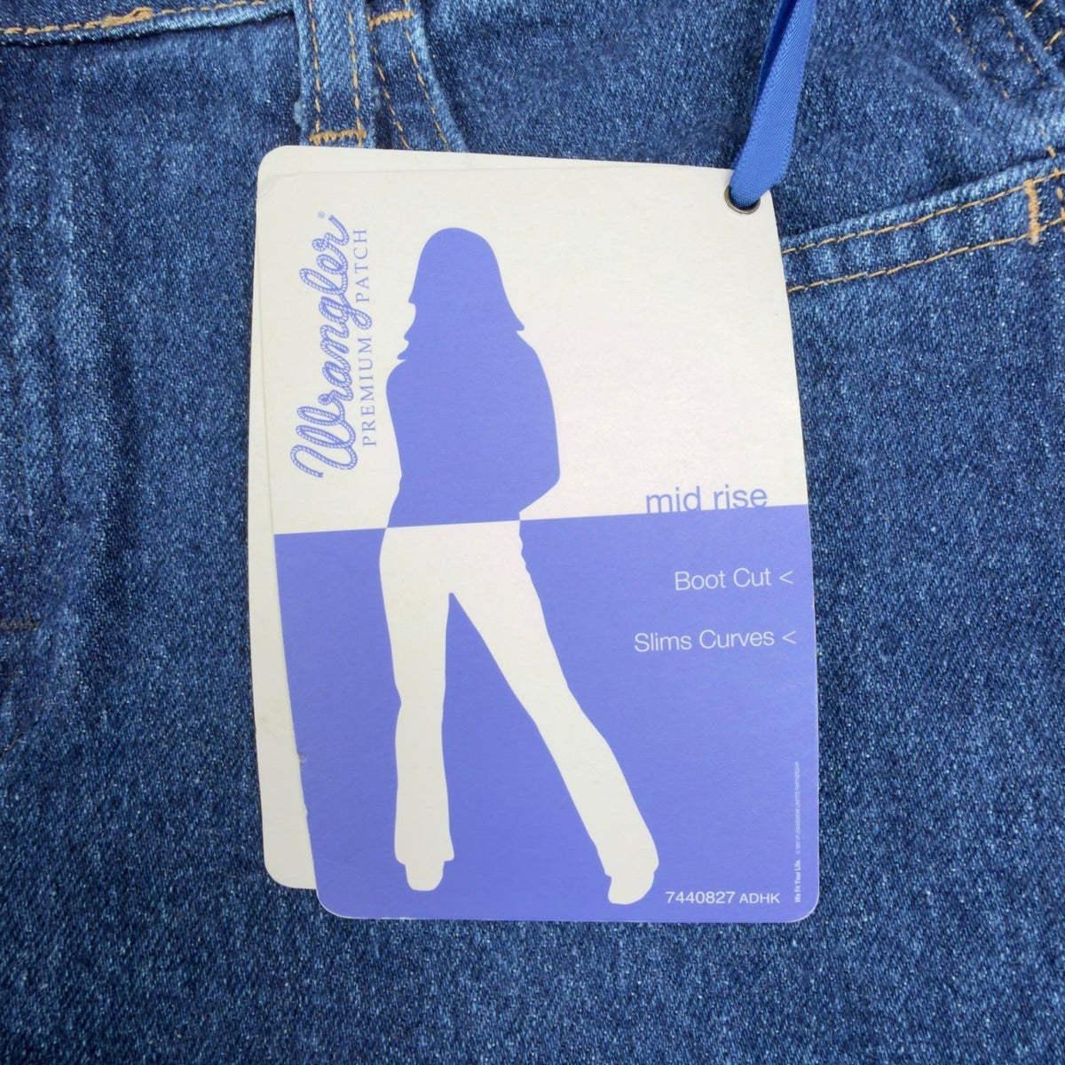 Wrangler Y2K Cowboy Cut Jeans Womens 9/10x34 Blue Denim Bootcut New C717 - take2supply