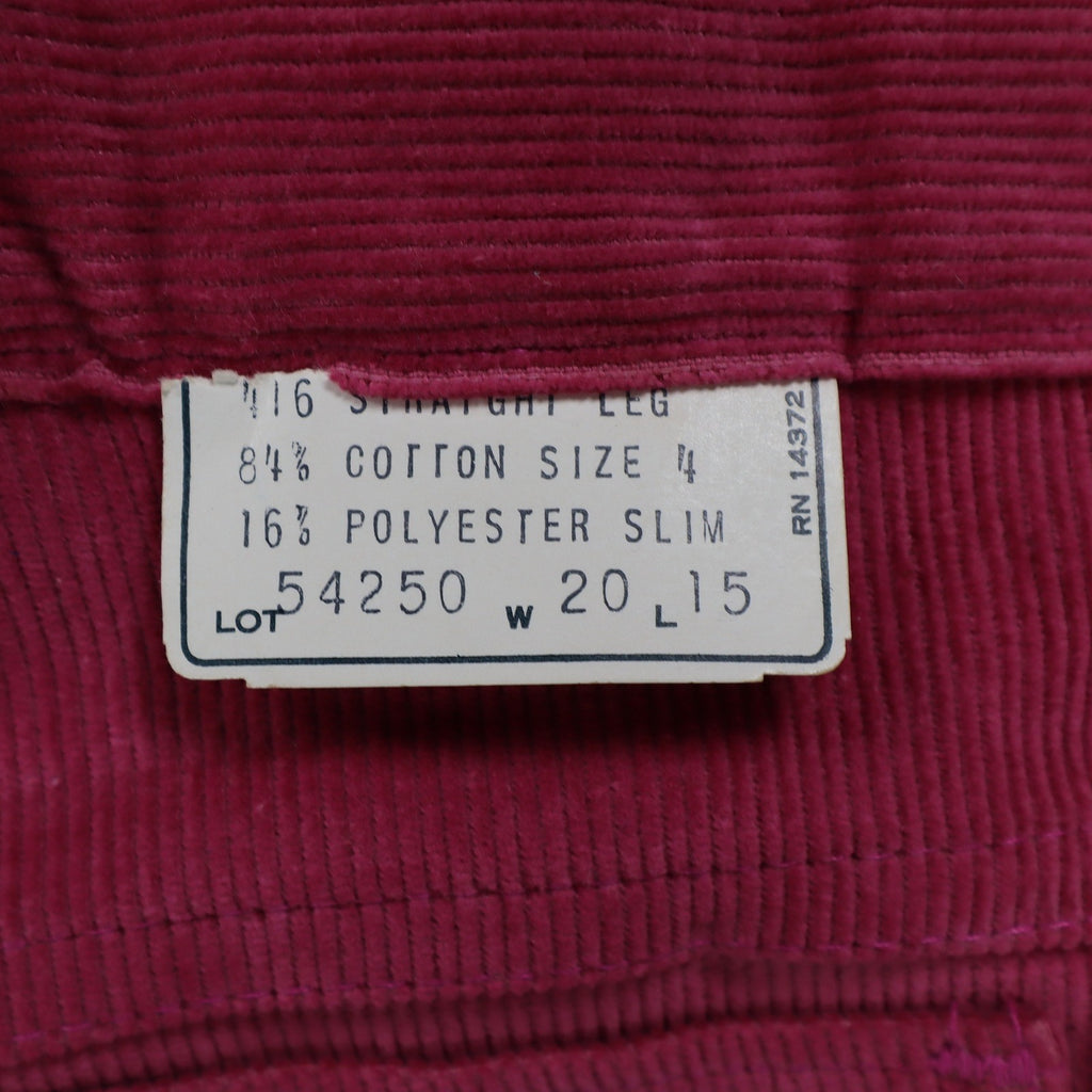 Toddly Winks Corduroy Pants Kids 4 Slim Pink Straight Leg USA Deadstock NWT - take2supply