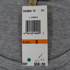 Democracy Top Womens Small Gray Striped Ruffle Front Long Sleeve Rayon Stretch - take2supply