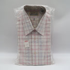 Mark VII Dress Shirt Mens 15.5 32/33 Vintage Plaid Tailored White Red Blue NEW - take2supply