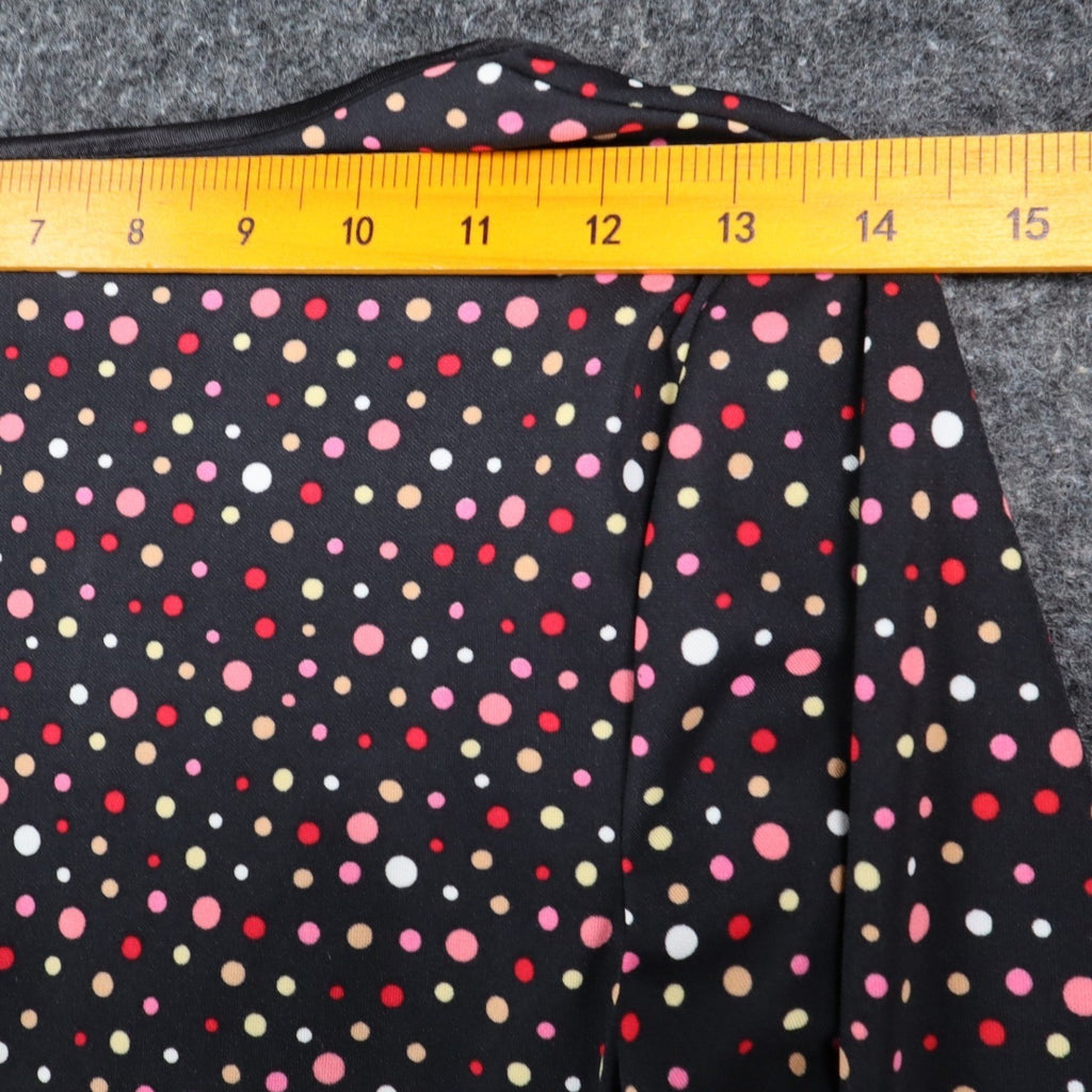 My Michelle Polka Dot Dress Womens Small Y2K Black Sweetheart A-Line 3/4 Sleeve - take2supply