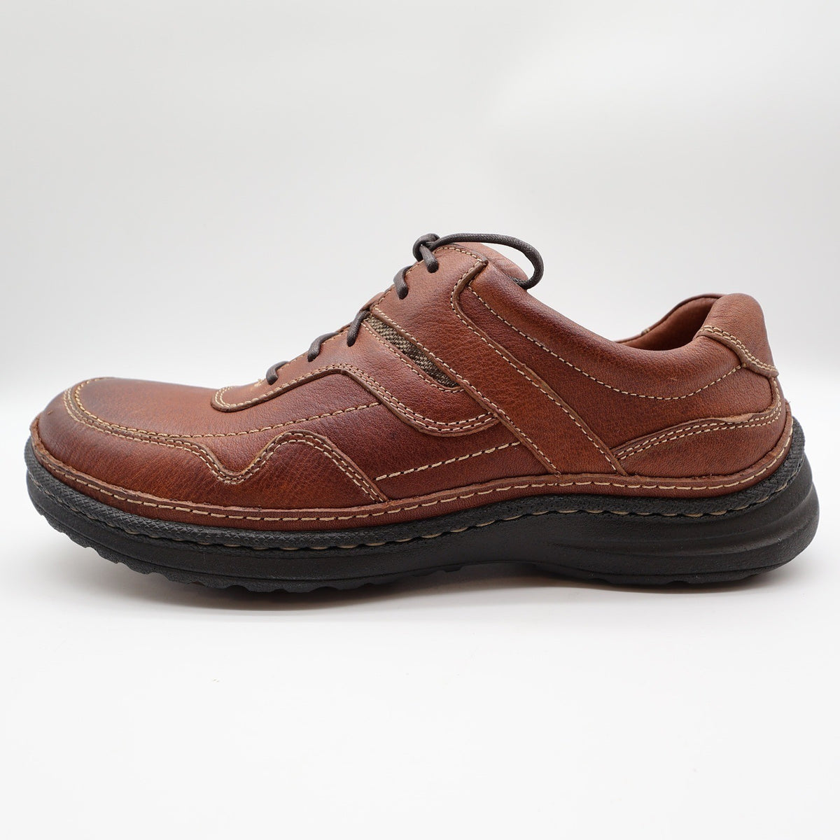 Hush Puppies Pathway Oxford Shoes Mens 9 M Tan Leather OrthoLite Bounce H100746 - take2supply