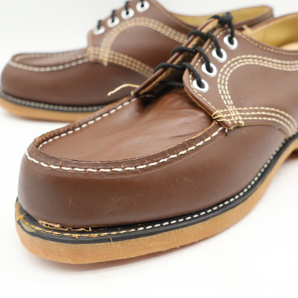 Cedar Crest Service Shoes Mens 6.5 Brown Leather Vintage Moc Toe Oxford Work - take2supply