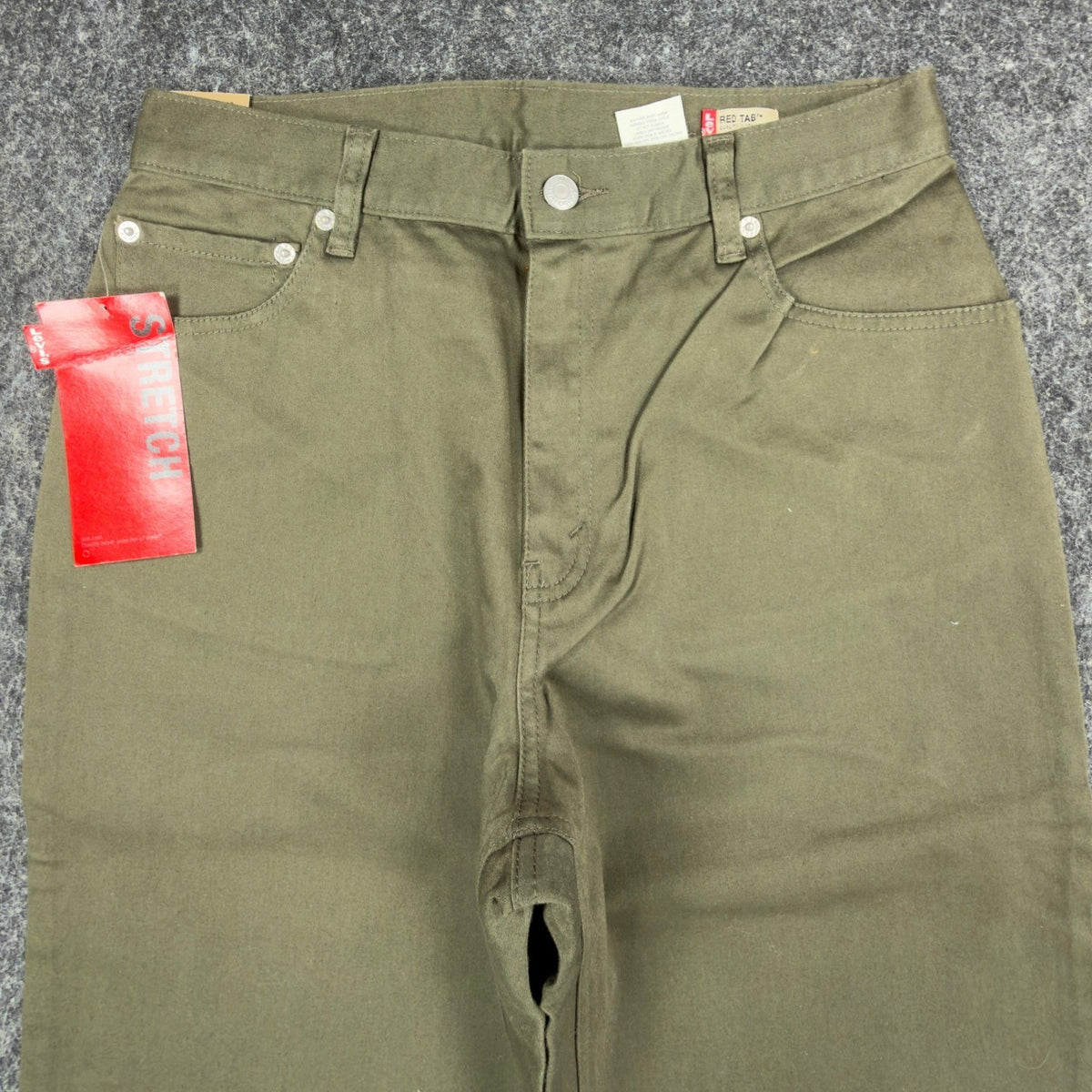 Levi's Y2K 550 Relaxed Tapered Jeans Womens 12 Olive Green NWT Stretch Deadstock - take2supply