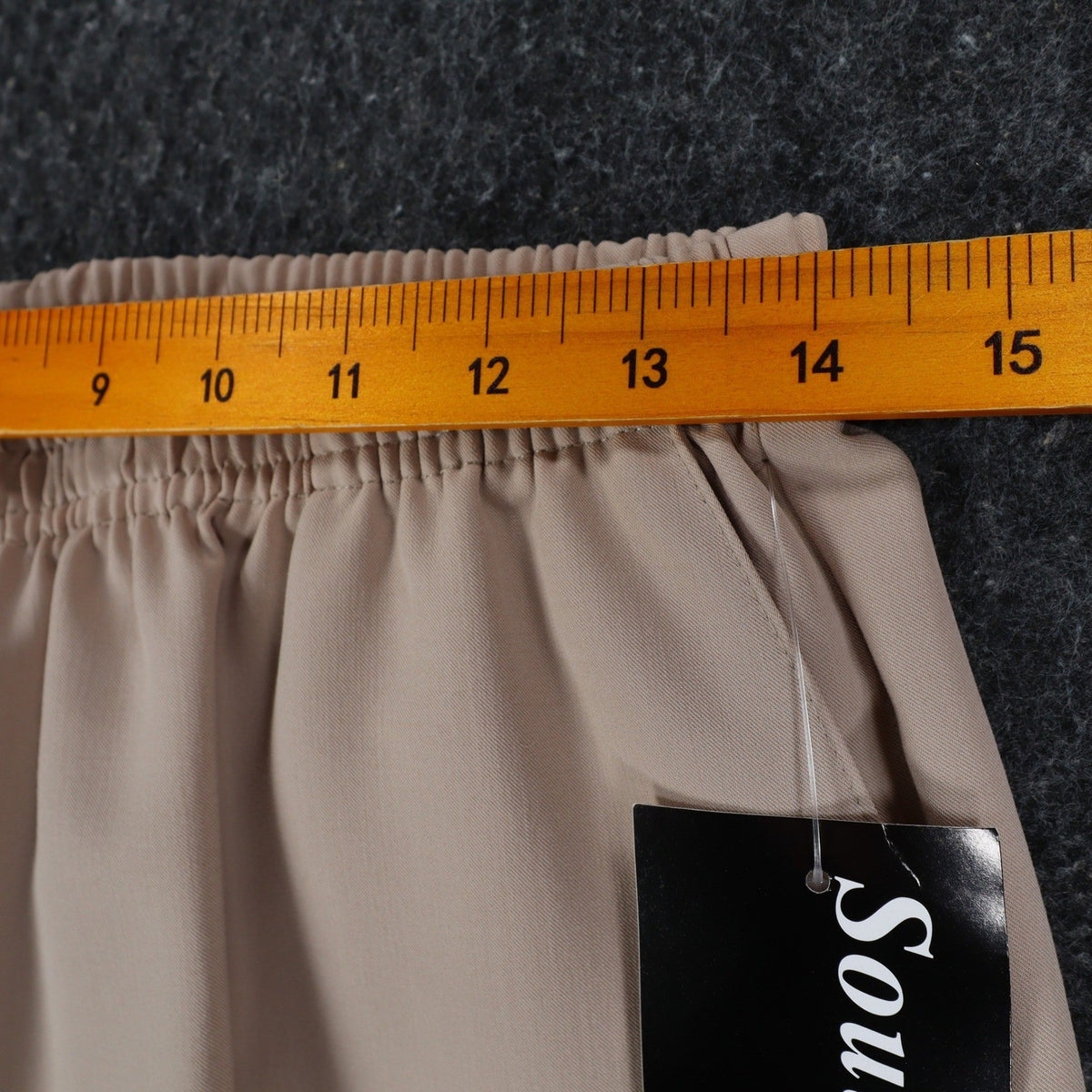 Southern Lady Pants Womens 12 Tan Pull On Elastic Waist Straight Leg NWT NOS - take2supply