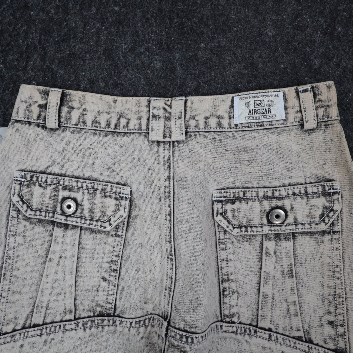 Lee Trekker Short Boys 10 Vintage 90s Cold Black Acid Wash Cotton Relaxed Fit - take2supply