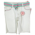 Levi's Y2K Bermuda Shorts Girls 12 White Denim NWT 2006 Retro Heart Pocket - take2supply
