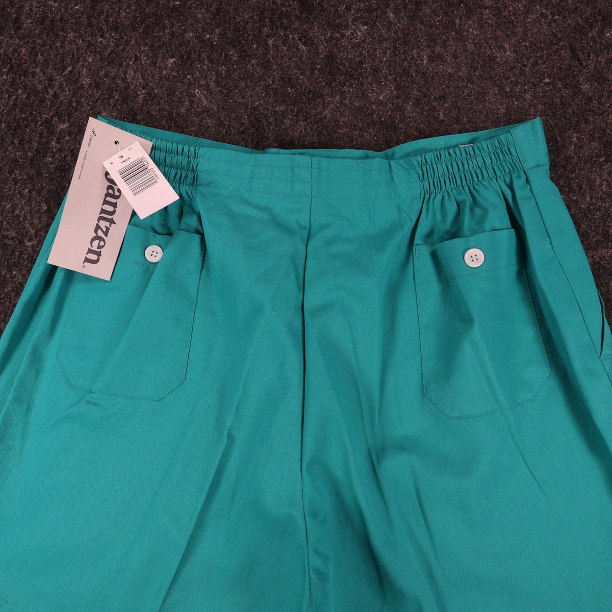 Jantzen Vintage 90s Jade Green Shorts Mens 38 Deadstock NWT Poly Cotton 1M550 - take2supply