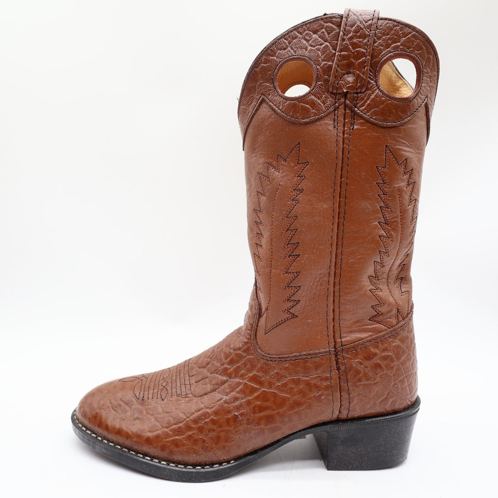 Laredo Tan Bullhide Western Boots Boys 2D Tan Leather NWT Deadstock CB293 - take2supply
