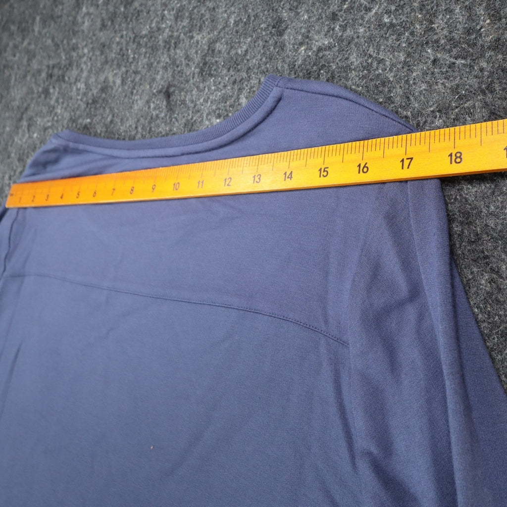Erin London Top Womens L Blue Viscose Spandex Rhinestone Puff Sleeve NWT - take2supply