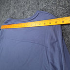 Erin London Top Womens L Blue Viscose Spandex Rhinestone Puff Sleeve NWT - take2supply
