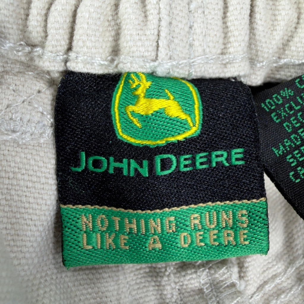 John Deere Y2K Carpenter Shorts Boys 6 Stone Cotton Canvas NWT Deadstock - take2supply