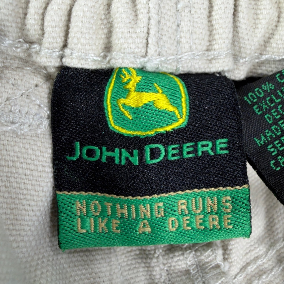 John Deere Y2K Carpenter Shorts Boys 6 Stone Cotton Canvas NWT Deadstock - take2supply
