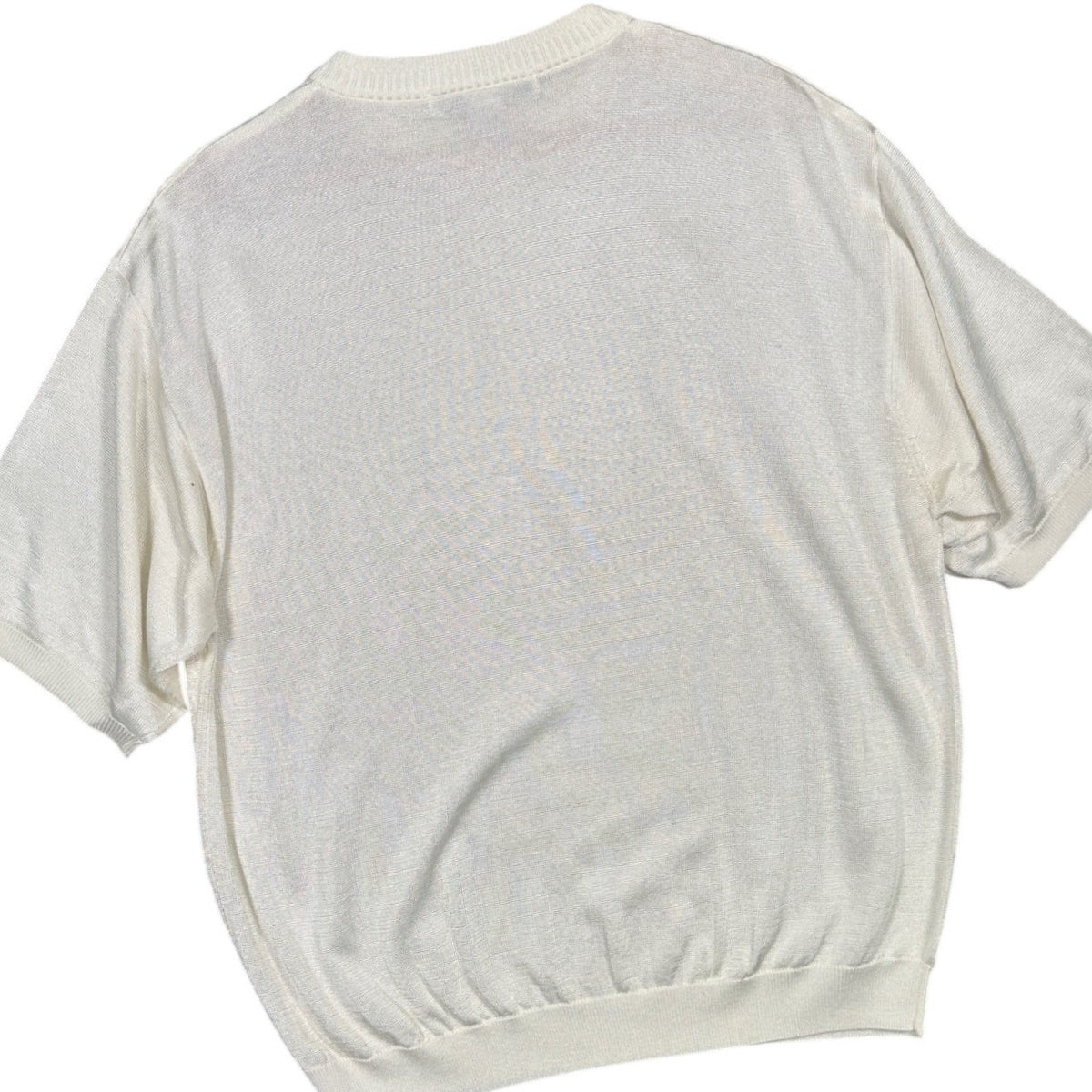 IRVINE PARK Mens XLG Cream Cable Knit Short Sleeve Sweater - take2supply