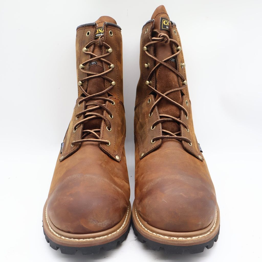 Carolina Logger Work Boots Mens 13 2E Brown Leather Waterproof EH CA4821 600g - take2supply