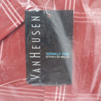 Van Heusen Shirt Mens Medium Red Plaid Short Sleeve Wrinkle Free Stain Shield - take2supply