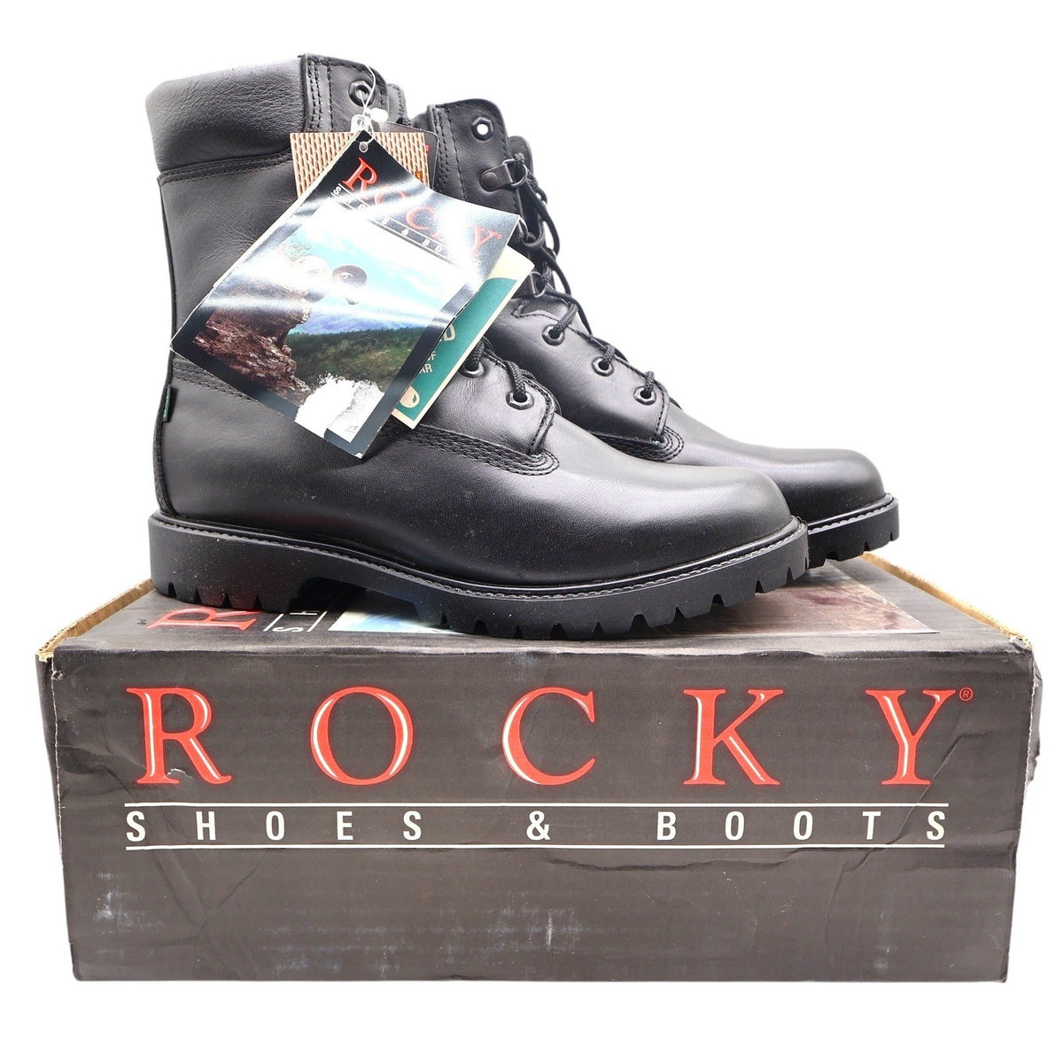 Rocky Y2K RB1950 Boots Mens 9 EW Black Leather Thinsulate NWT - take2supply