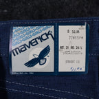 Vintage Maverick Girls Jeans 8 Slim Blue Straight Leg Denim NOS - take2supply