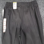 Lee Tapered Leg Pants Womens 16 L Black Smart Fabric Side Elastic Pleated C863 - take2supply